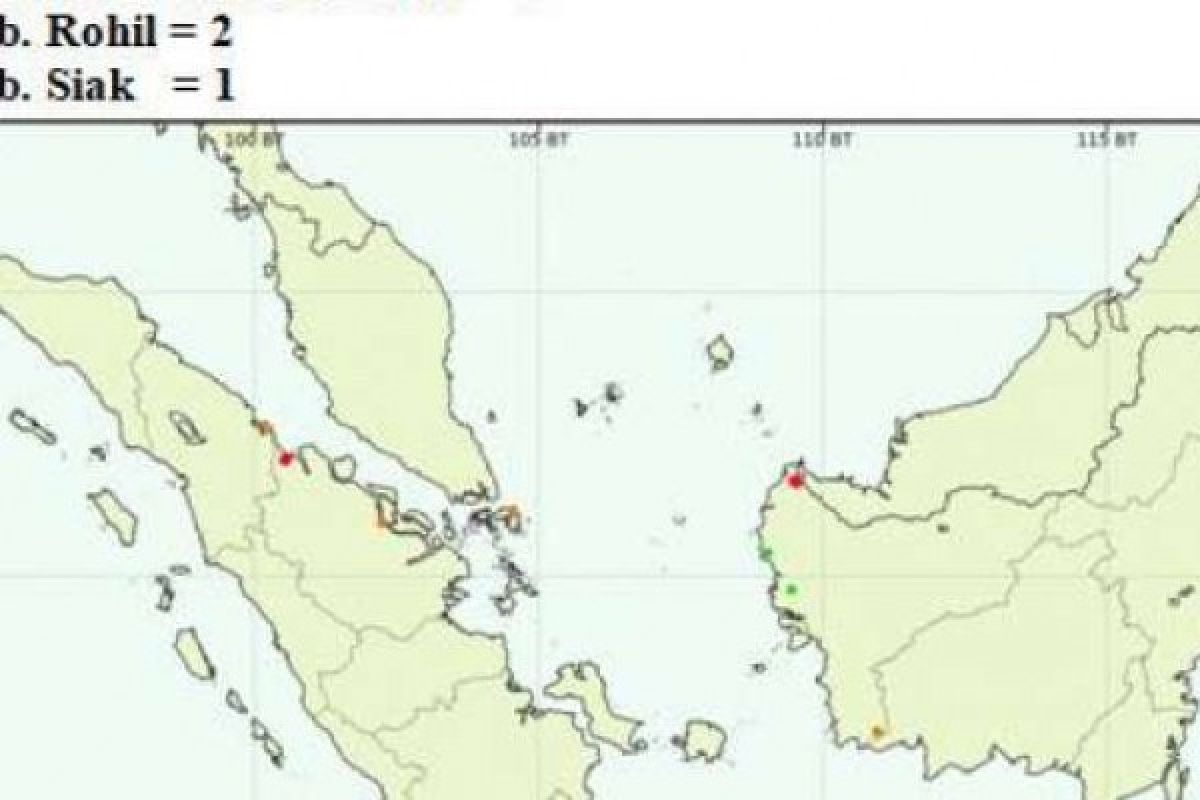 BMKG Deteksi lagi 5 Titik Panas, Riau Mulai Berasap?
