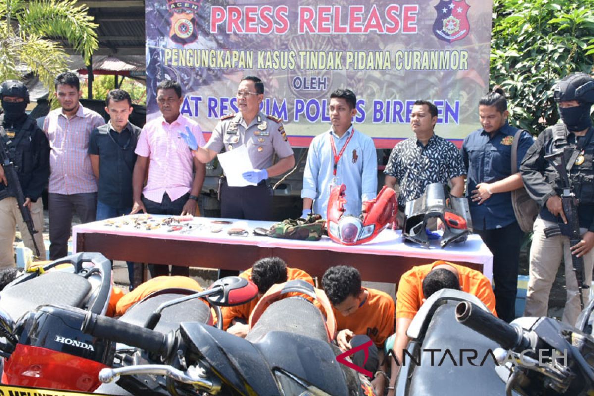 Polres Bireuen bongkat sindikan curanmor antarkabupaten