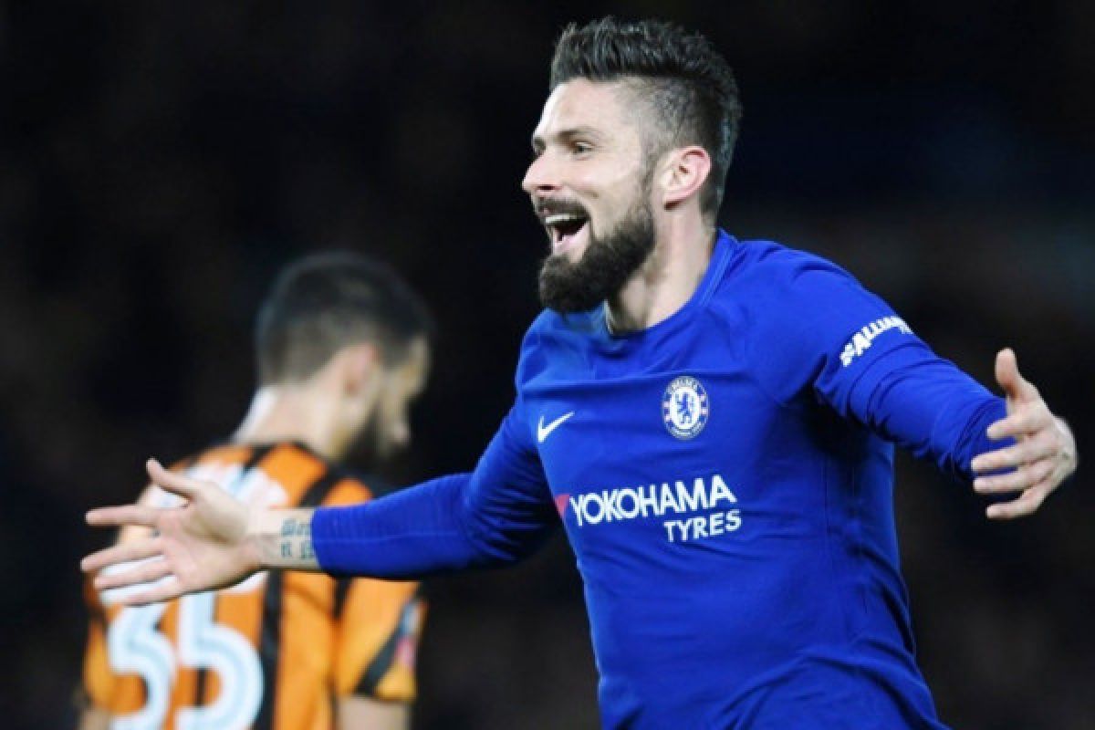 Dua gol Giroud menginspirasi kebangkitan Chelsea di Liga Inggris