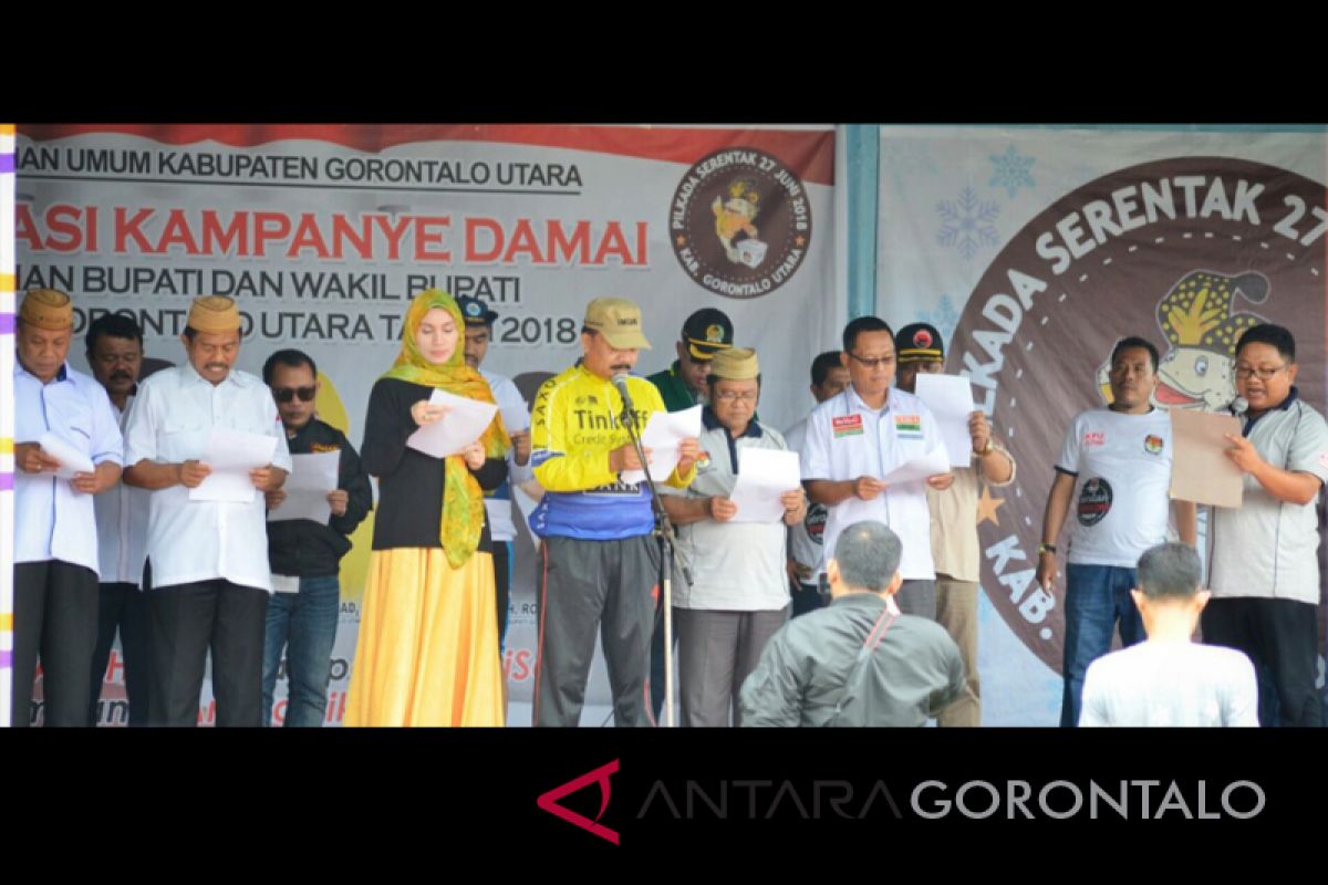 Cabup-Cawabup Gorontalo Utara Kampanye Damai