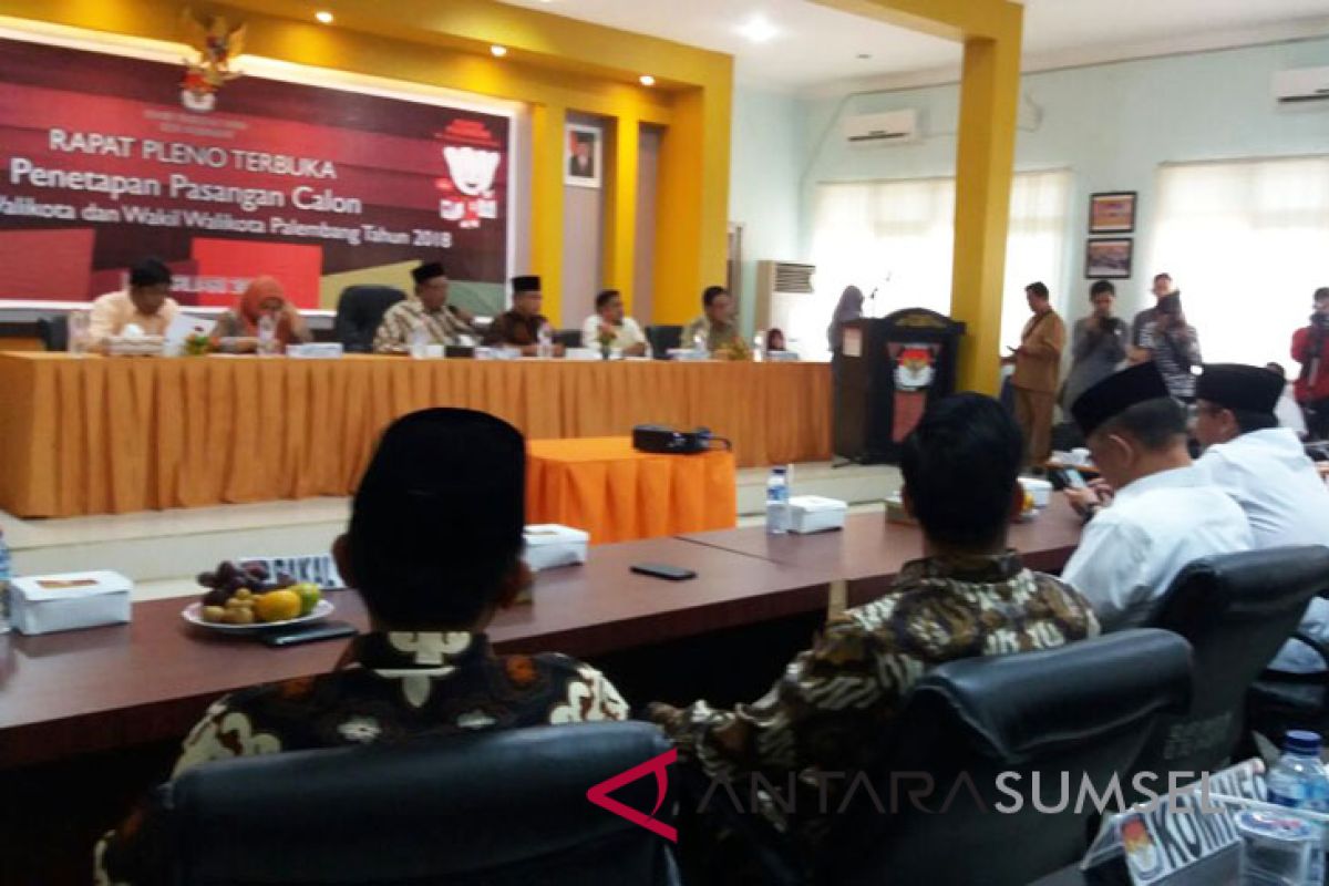 KPU tetapkan empat pasang cawako Palembang