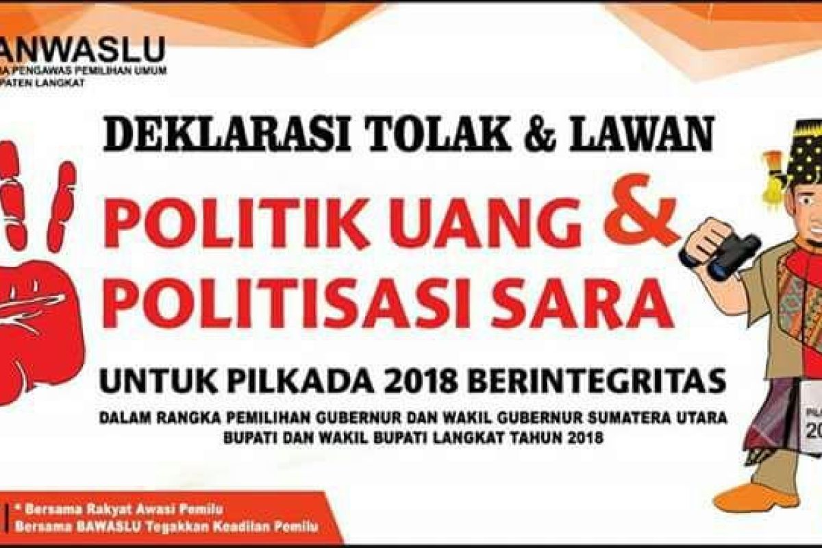 Calon Bupati Langkat deklarasi tolak politik uang