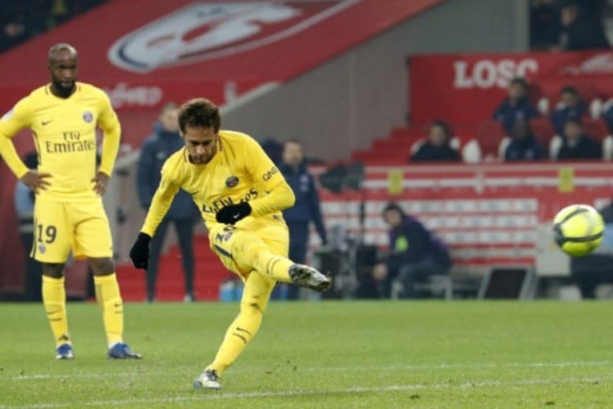 Neymar cetak gol tendangan bebas, PSG gulung Lille 3-0