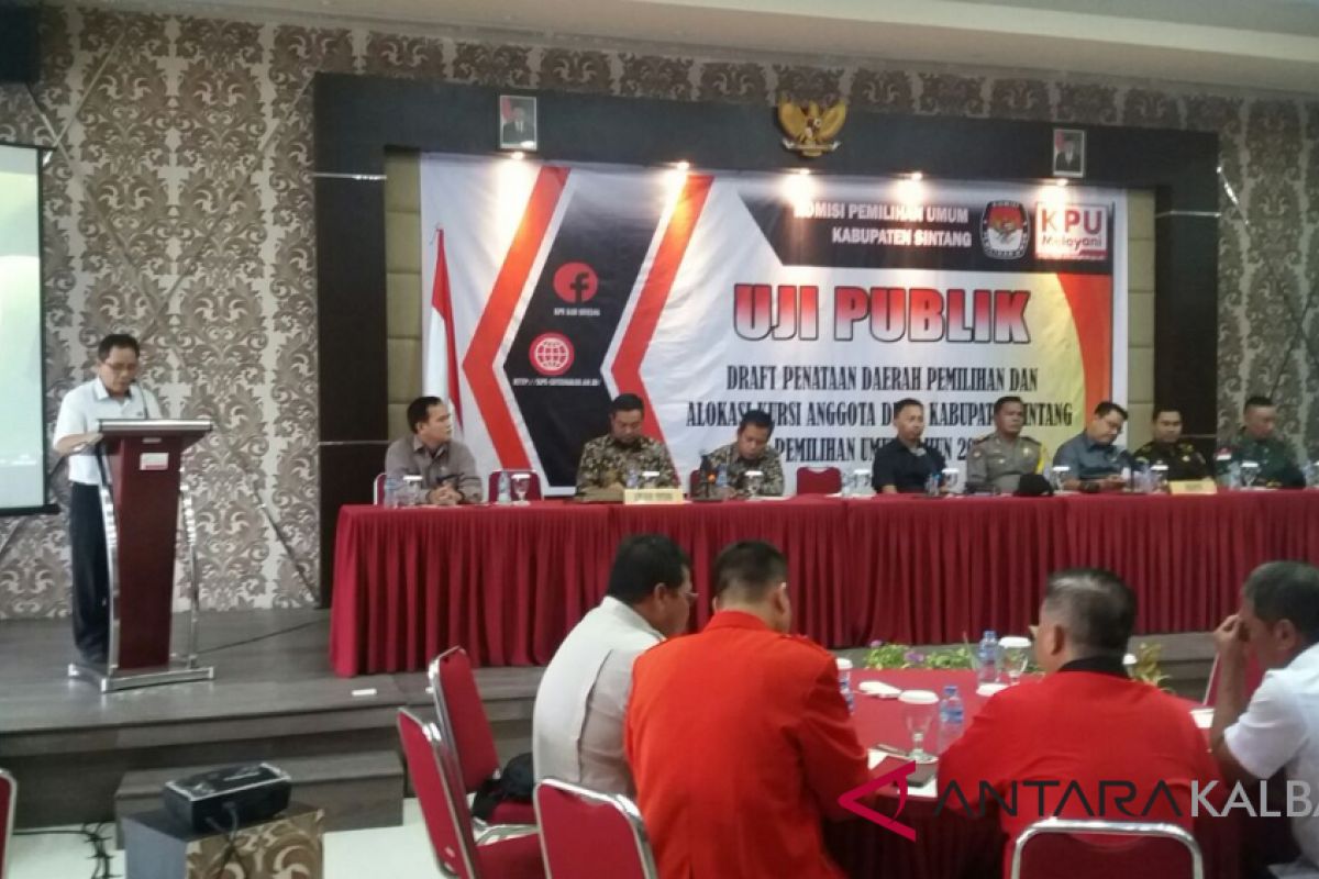 Alokasi kursi DPRD Sintang bertambah lima