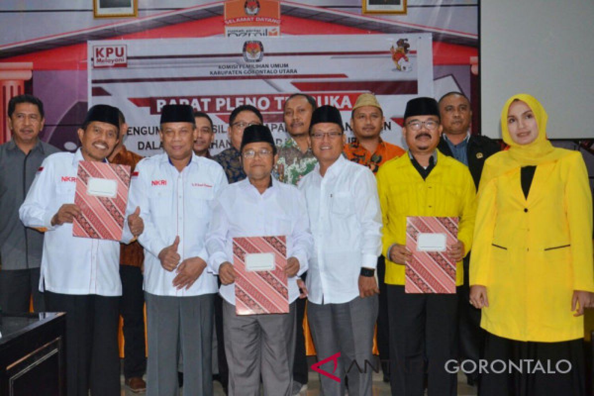 KPU Tetapkan Tiga Paslon Bupati dan Wabup Gorontalo Utara
