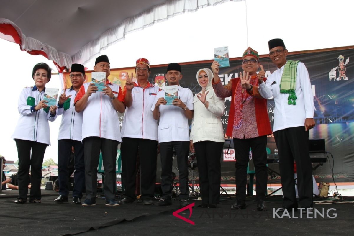 Empat paslon janji ciptakan Pilkada Palangka Raya damai