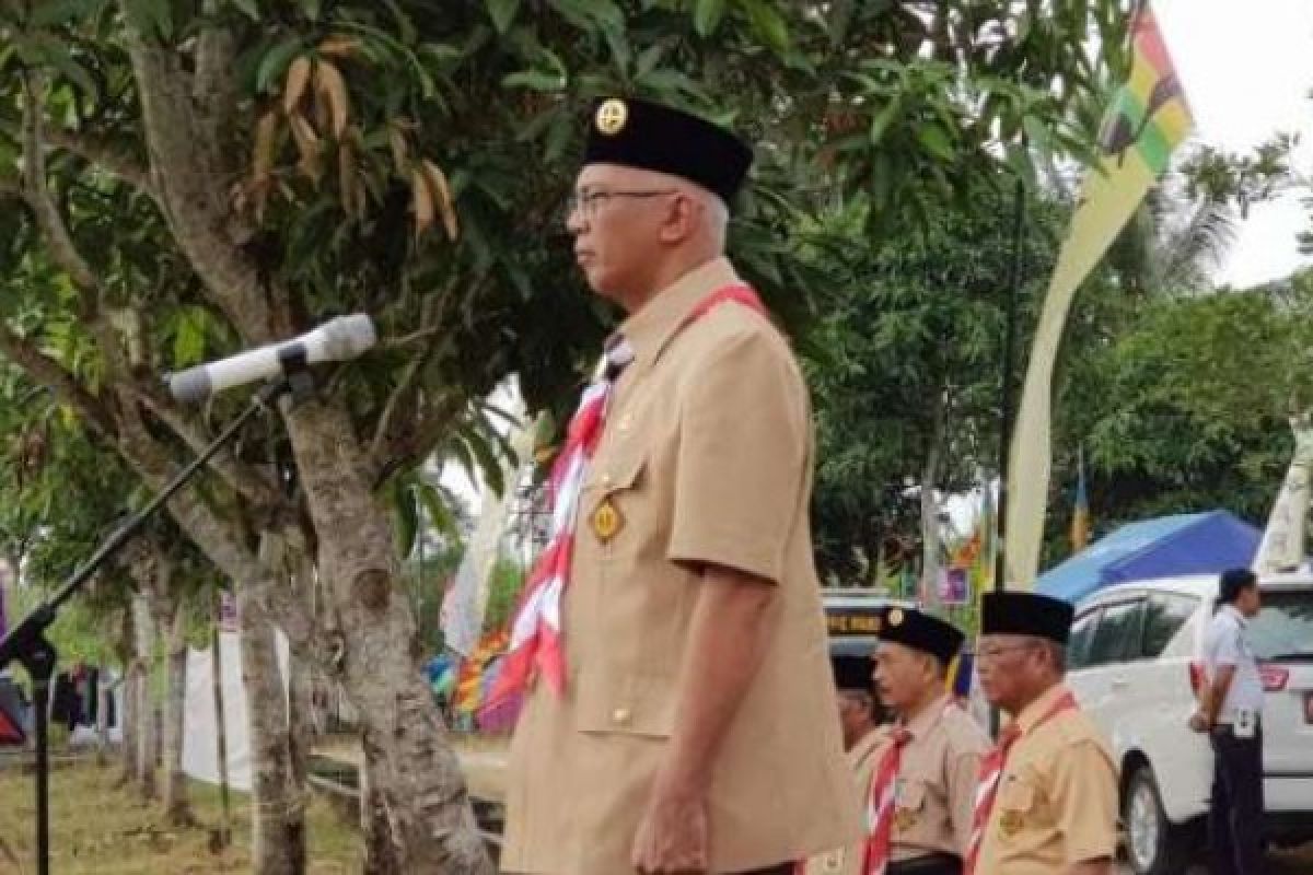 Pj Bupati Inhil Buka Kemah Prestasi Terpadu Gerakan Pramuka