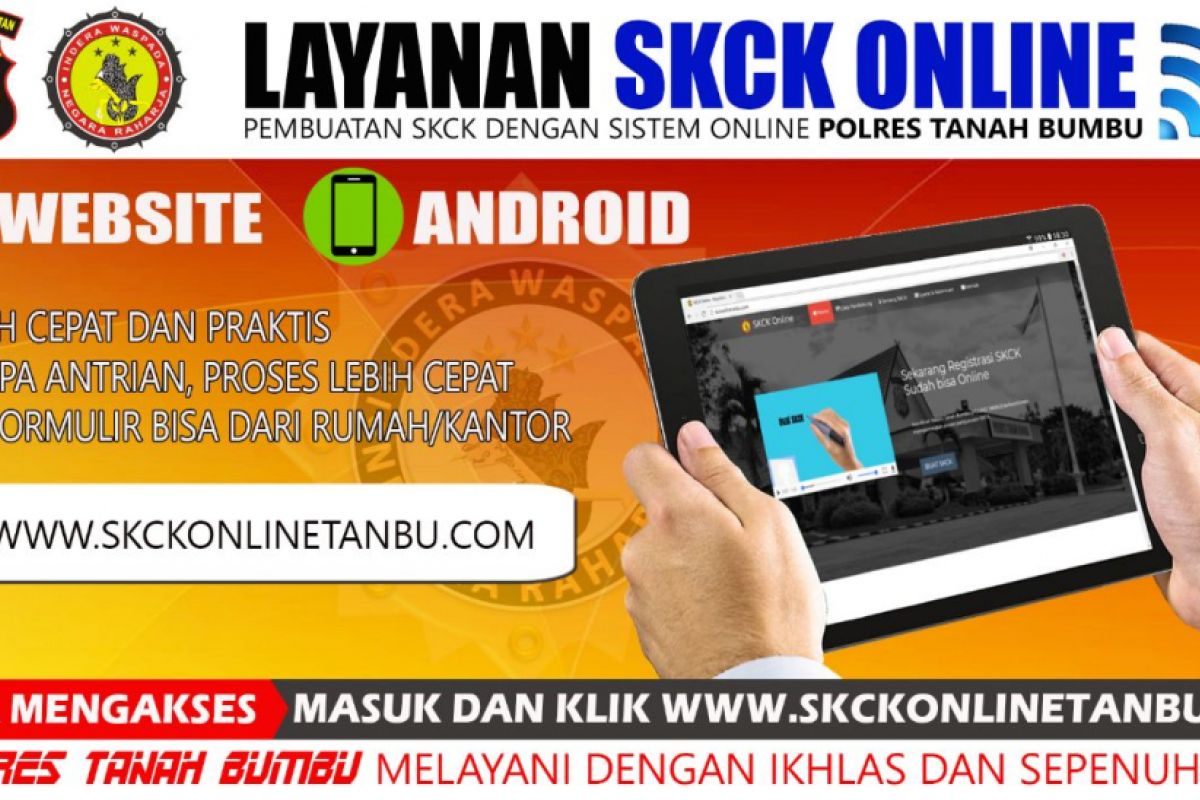 Polres Tanah Bumbu layani SKCK melalui online