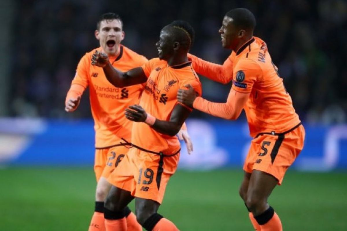 Liverpool dapatkan tiket ke perempat final setelah hancurkan Porto dengan trigol Sadio Mane