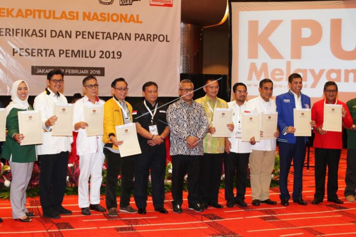 Penetapan Parpol Peserta Pemilu 2019