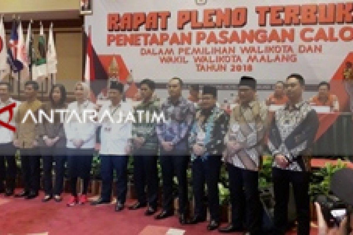 KPU Malang Tetapkan Tiga Pasangan Calon Peserta Pilkada