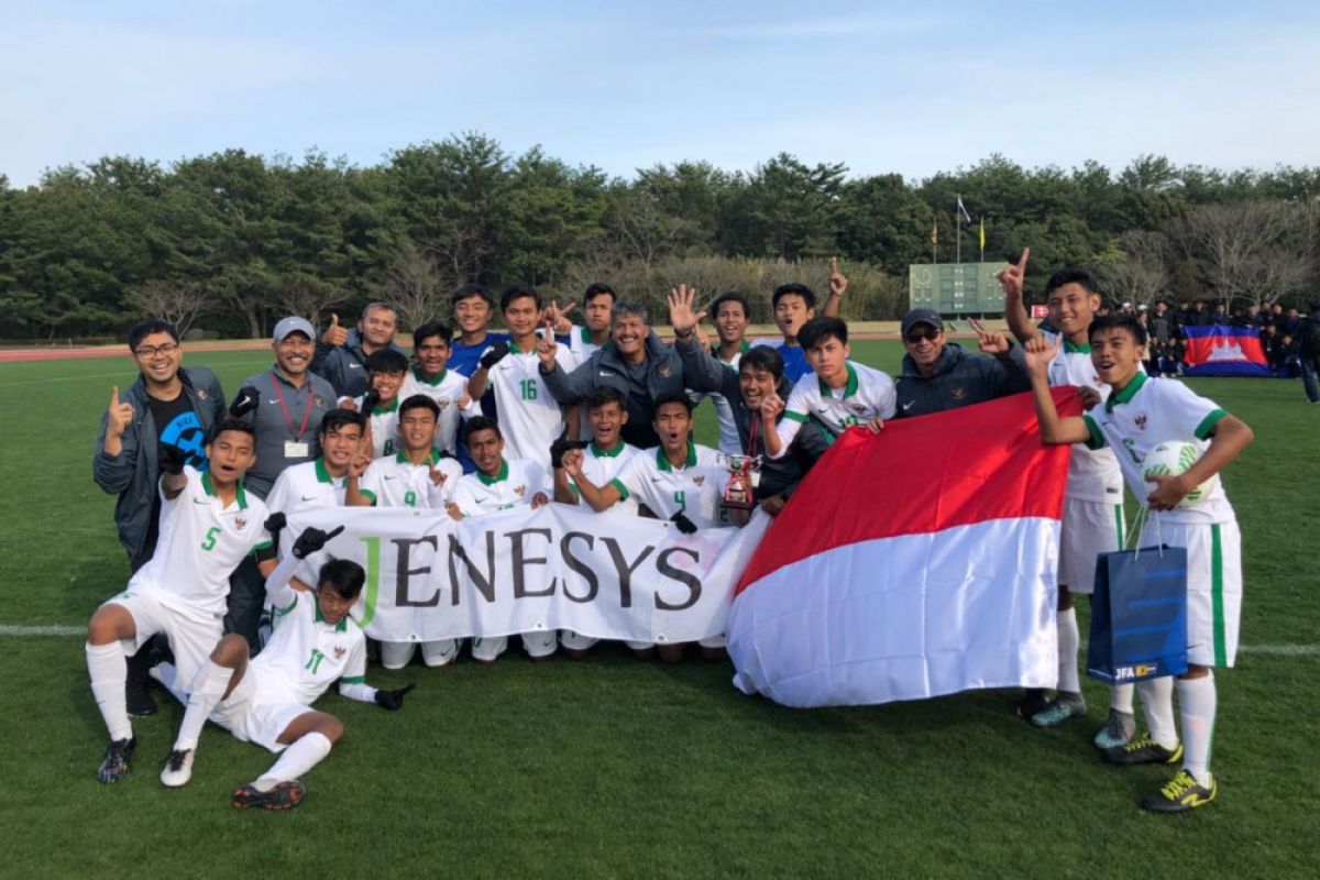Timnas U-16 Indonesia juara turnamen Jenesys di Jepang