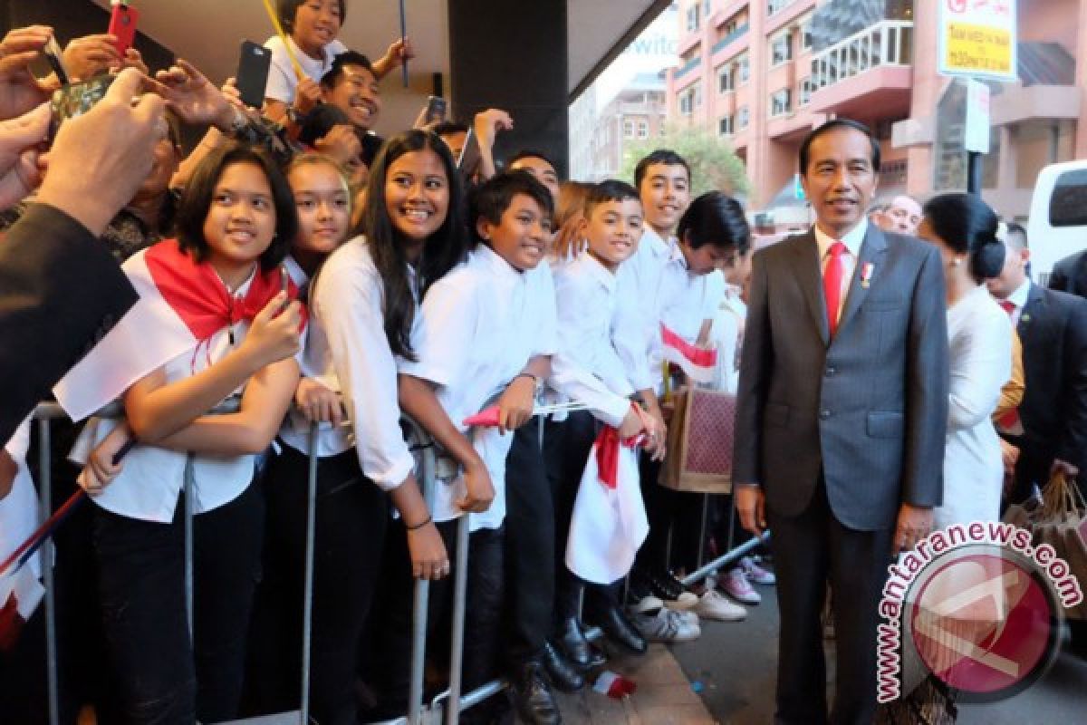 President Jokowi welcomed by Indonesians in Sydney