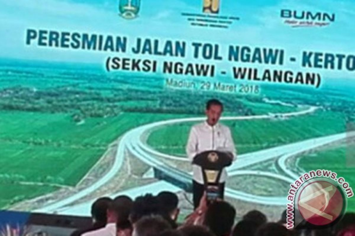 President Jokowi inaugurates Ngawi-Kertosono toll road