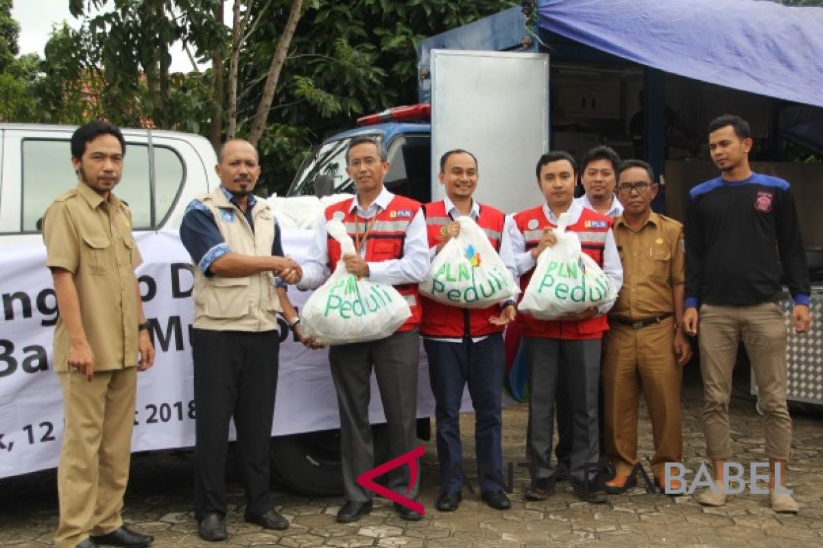 PLN terjunkan bantuan tanggap darurat banjir Muntok