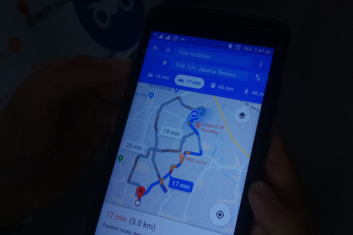 Cara pakai Google Maps untuk motor (video)