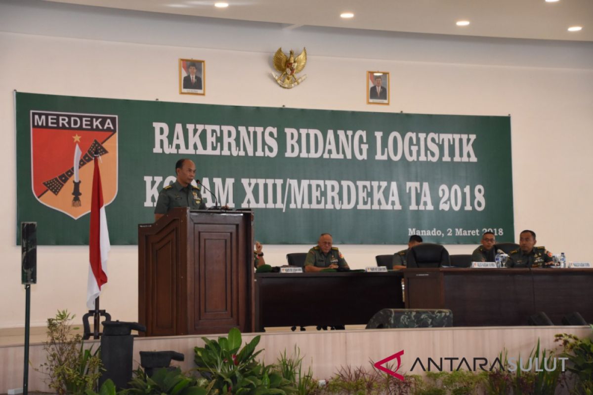 Kodam XIII/Merdeka gelar Rakernis logistik