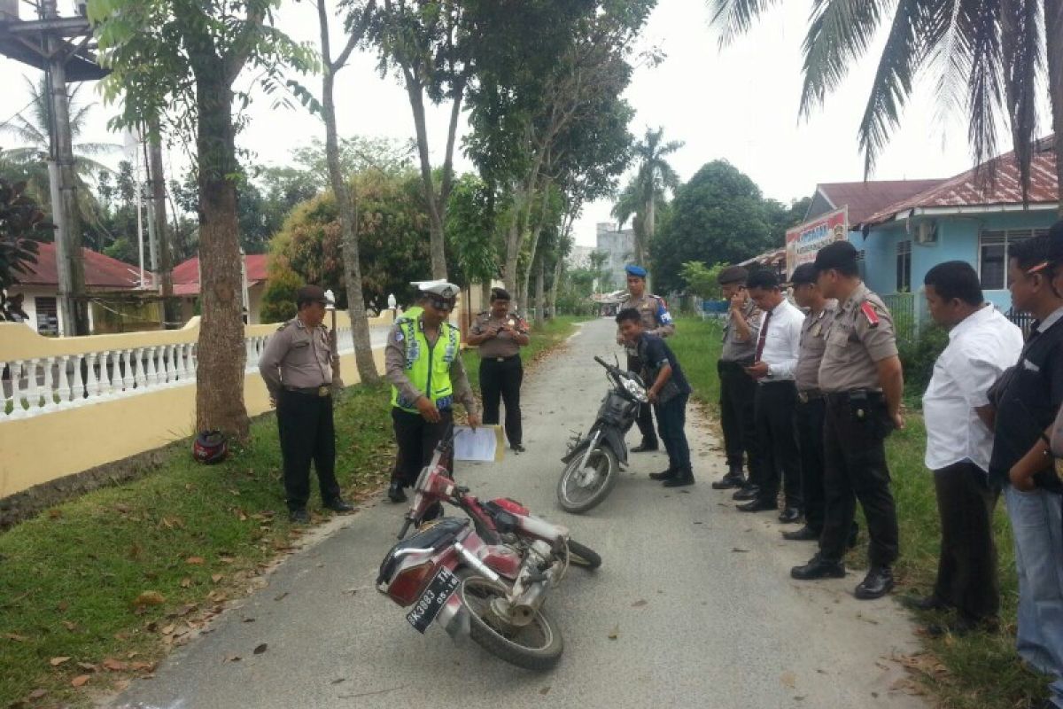 Polsek Perdagangan simulasi penanganan laka lantas