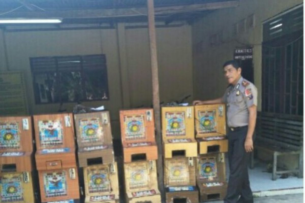 Polisi amankan belasan mesin judi jackpot