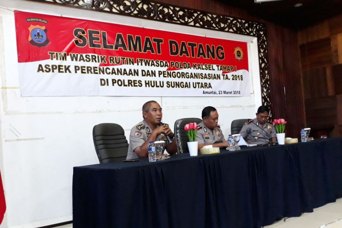 Tim Wasrik Polda Kalsel Sambangi Polres HSU