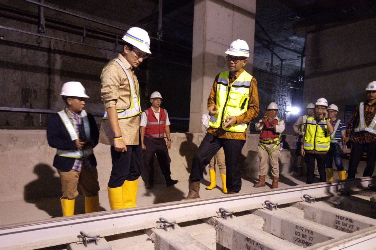 Perkembangan proyek MRT Jakarta capai 92,50 persen