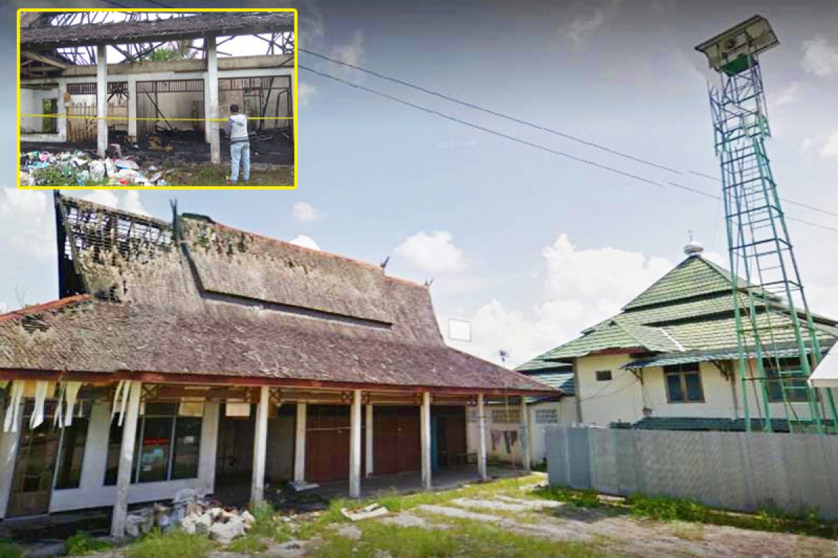 Sebuah masjid Al-Ikhlas nyaris terbakar di Palangka Raya