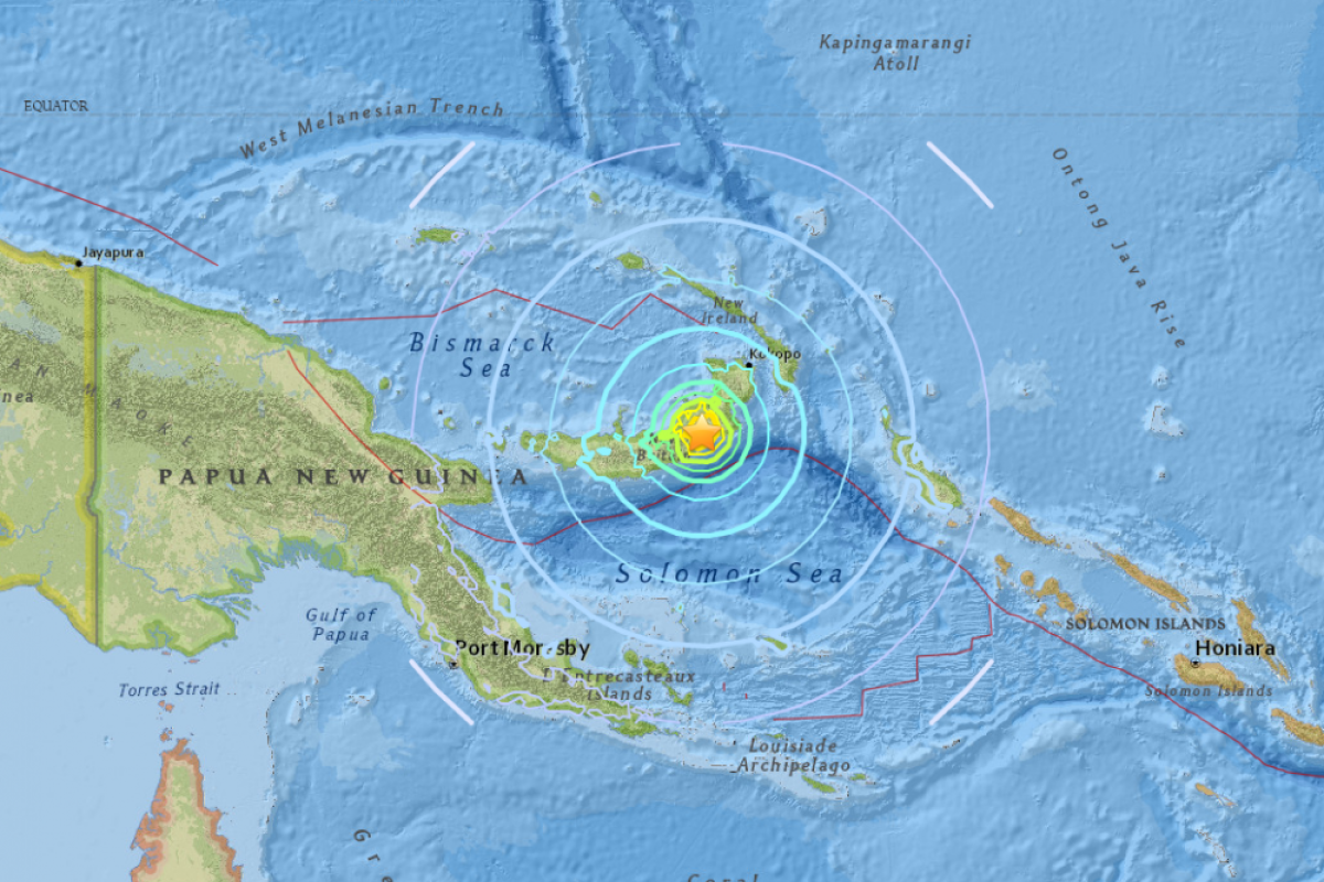 Gempa bermagnitudo 6,4 guncang pantai Papua Nugini