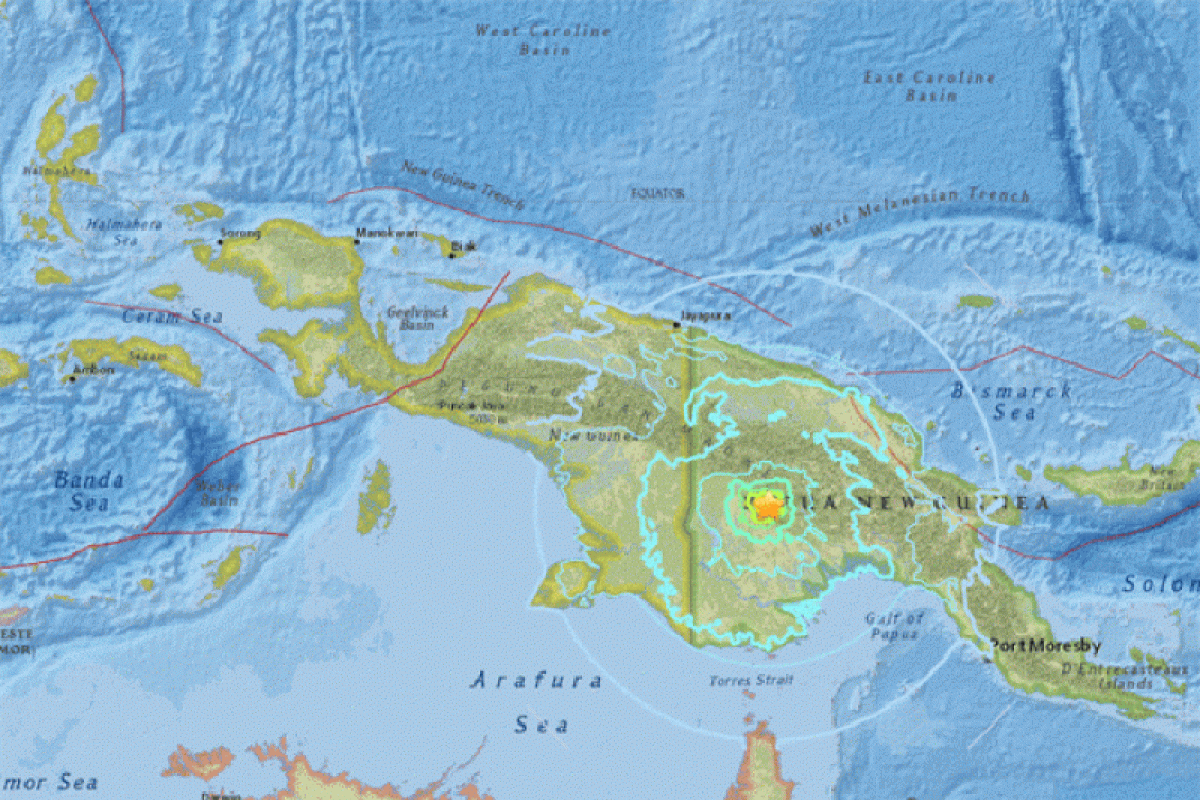 Gempa 6,7SR guncang Papua Nugini, 18 orang dinyatakan tewas