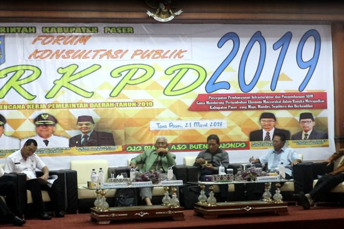 Bappeda Paser gelar konsultasi publik penyusunan RKPD 2019