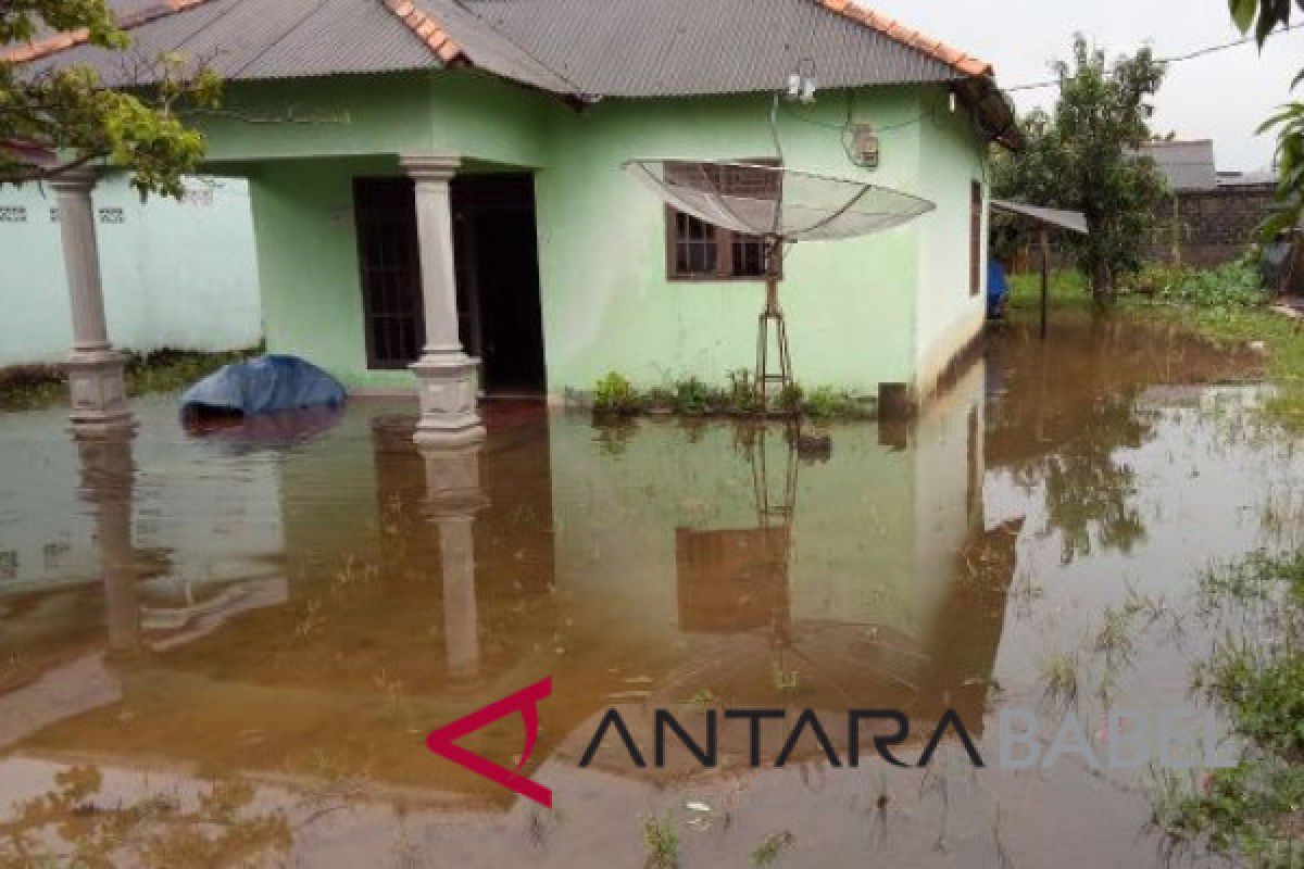 Bupati Bangka Tengah tinjau banjir Nibung