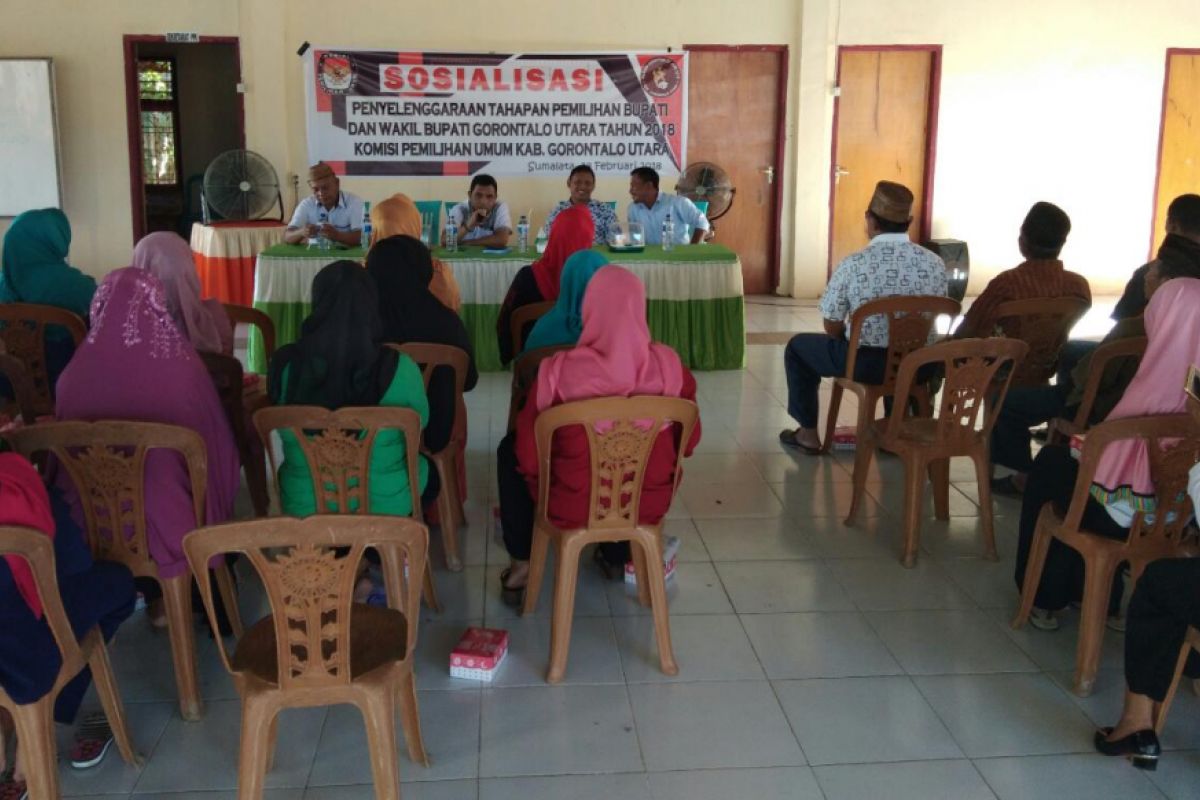 KPU Gorontalo Utara Terus Sosialisasikan Tahapan Pilkada