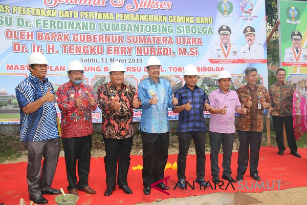 Gubsu letakkan batu pertama pembangunan gedung baru RSU  Sibolga