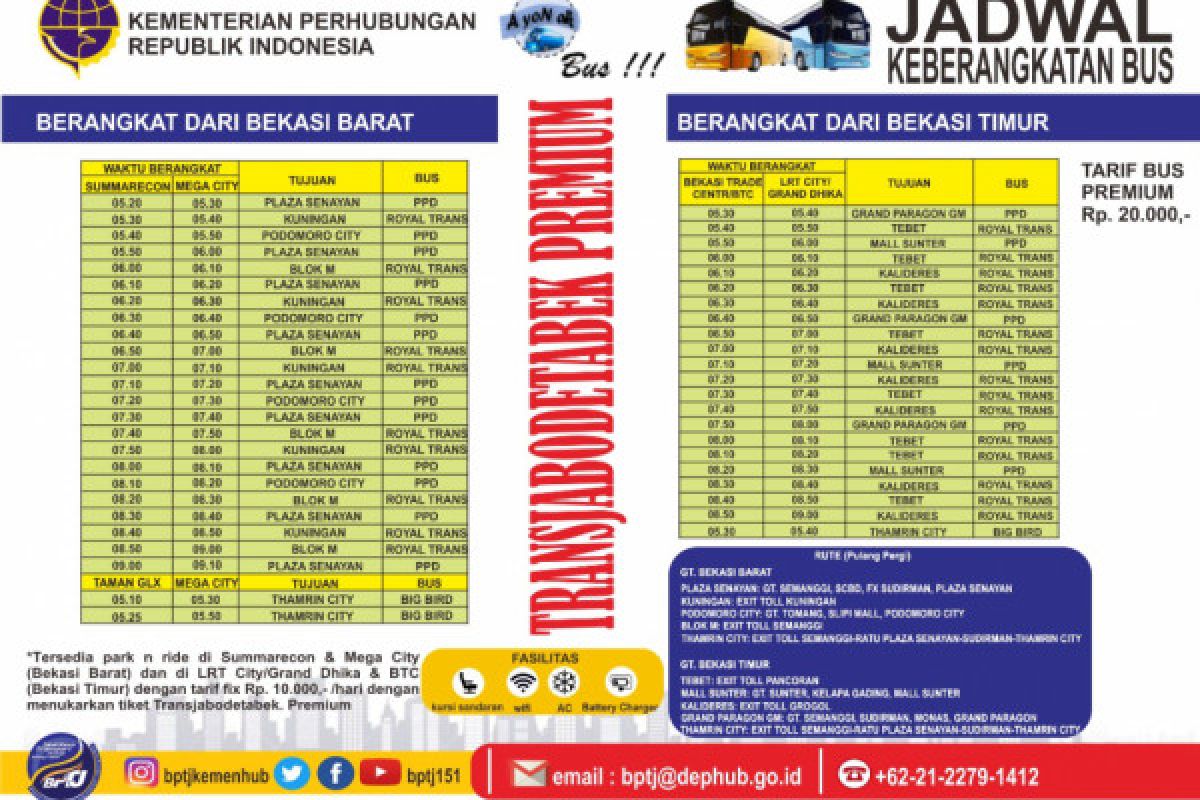 Ini jadwal bus Transjabodetabek Premium Bekasi-Jakarta