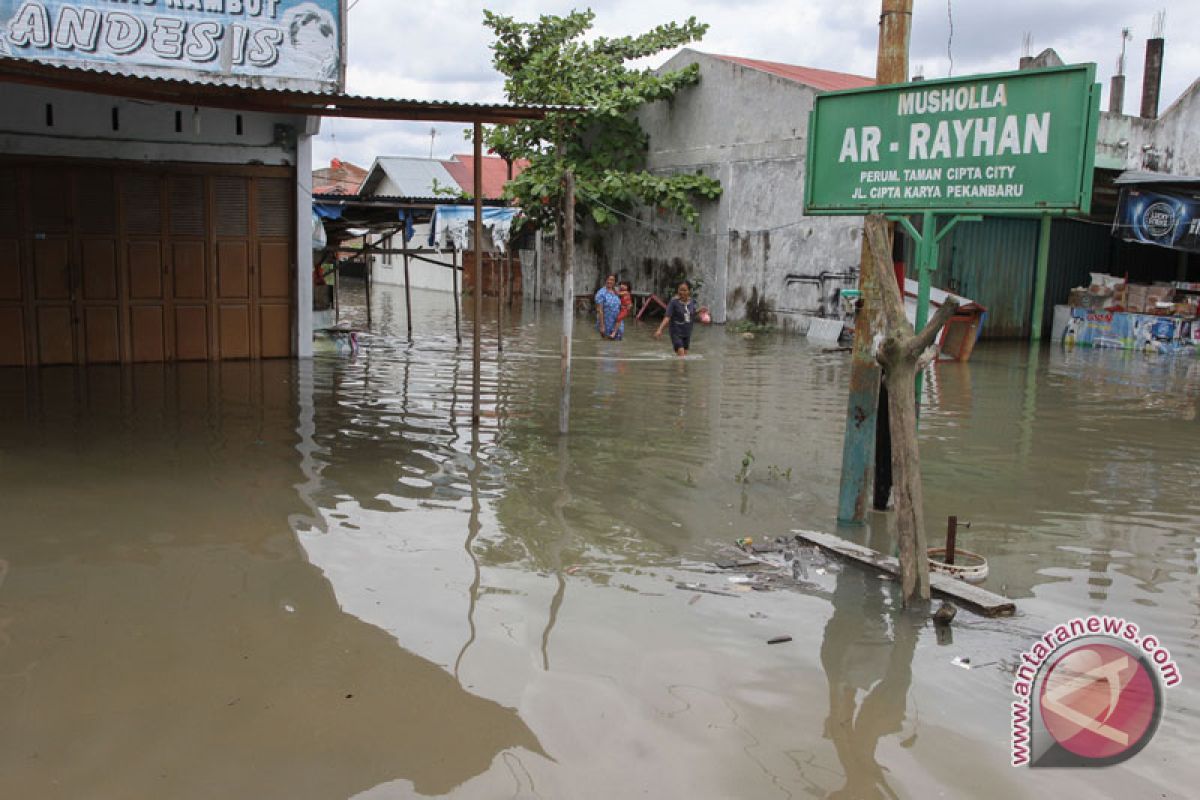 Banjir di Desa Kayu Besi Bangka berangsur surut