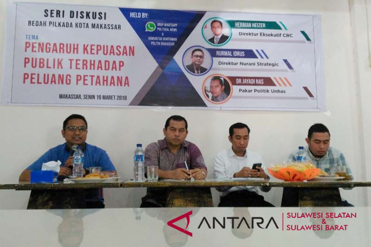 Survei pilkada Makassar peluang petahana belum menjamin