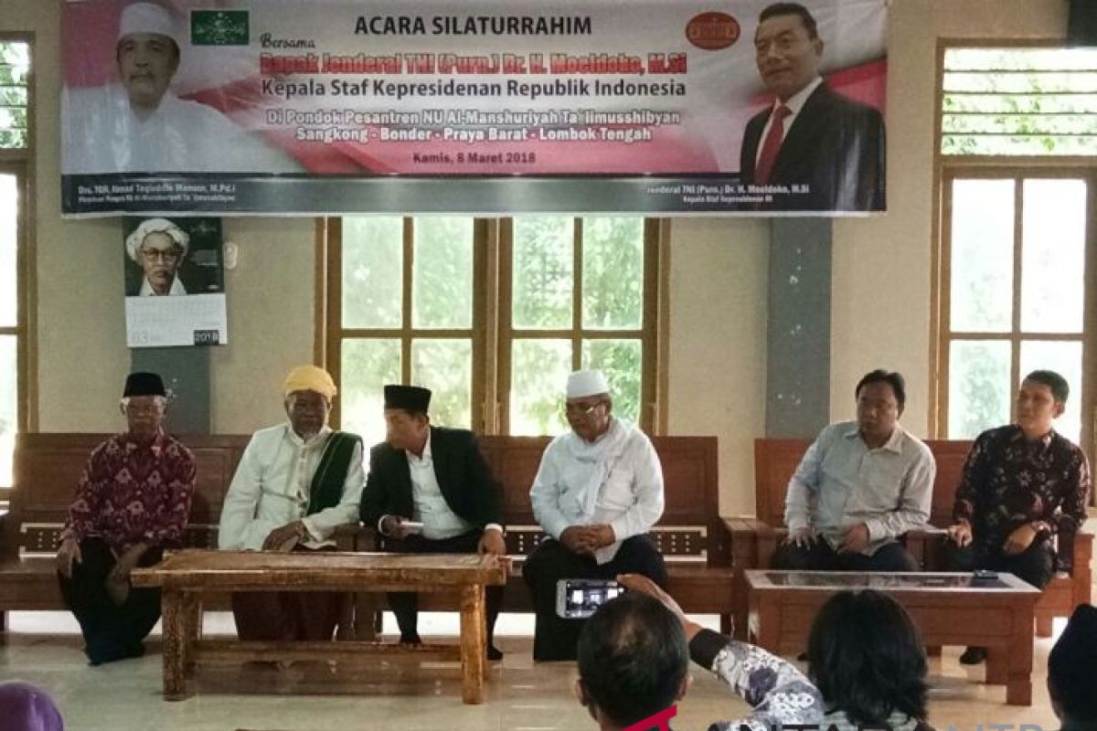 Moeldoko Kunjungi Ponpes Al-Manshuriyah Bonder Lombok Tengah