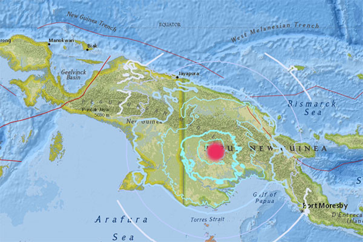 Papua Nugini kembali diguncang gempa 6,7 Skala Richter