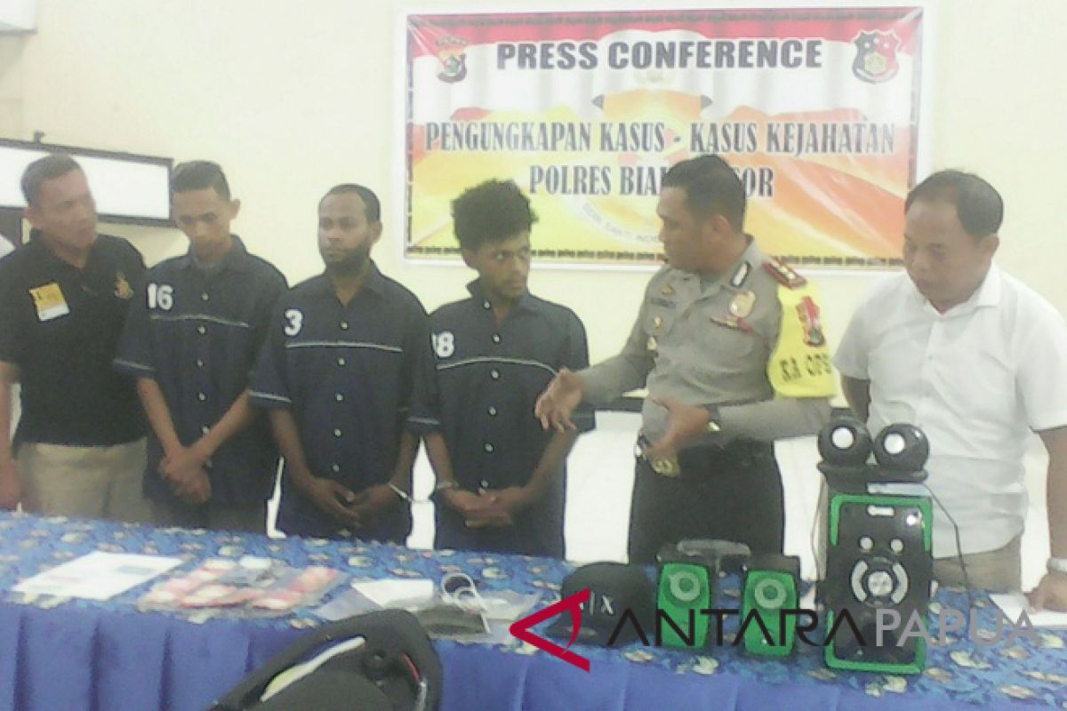 Polres Biak Numfor ciduk komplotan pencuri barang elektronik