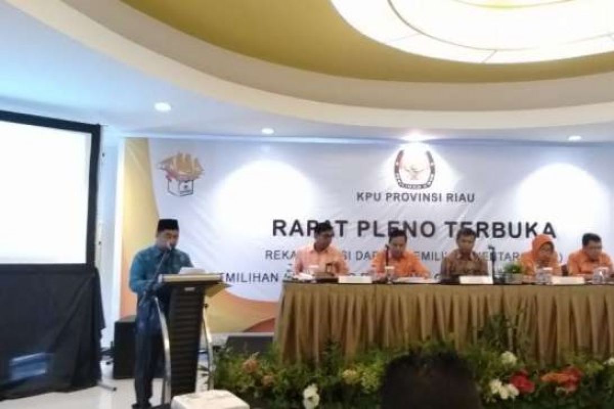 KPU Riau Tetapkan Daftar Pemilih Sementara Untuk Pilgubri 3.676.326 Orang