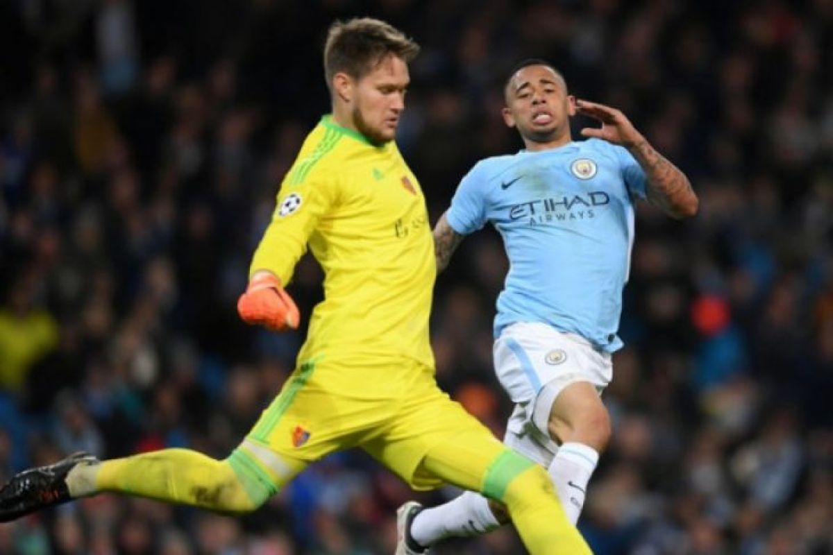 Manchester City tetap lolos meski kalah 1-2 dari Basel