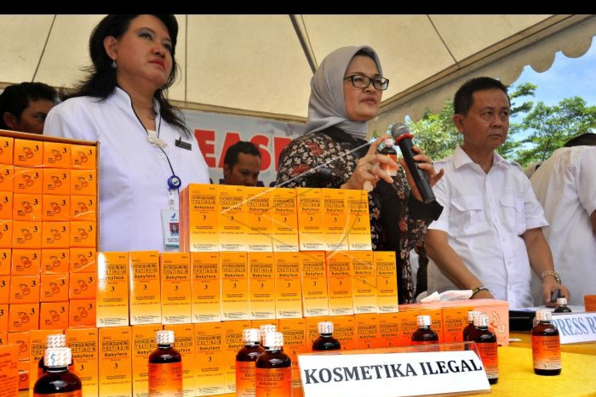 BPOM Sita Kosmetik Ilegal Senilai Rp5,4 Miliar