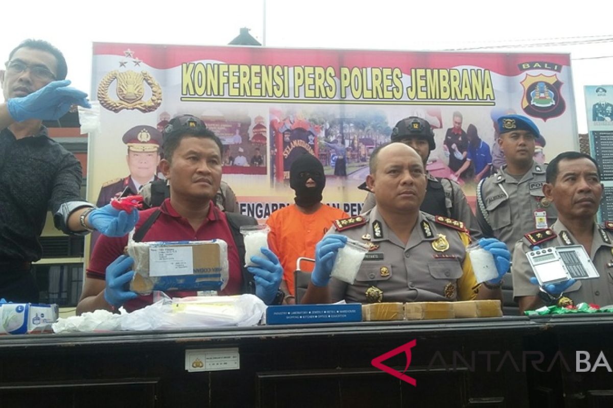 Polres Jembrana sita sabu-sabu Rp1 miliar