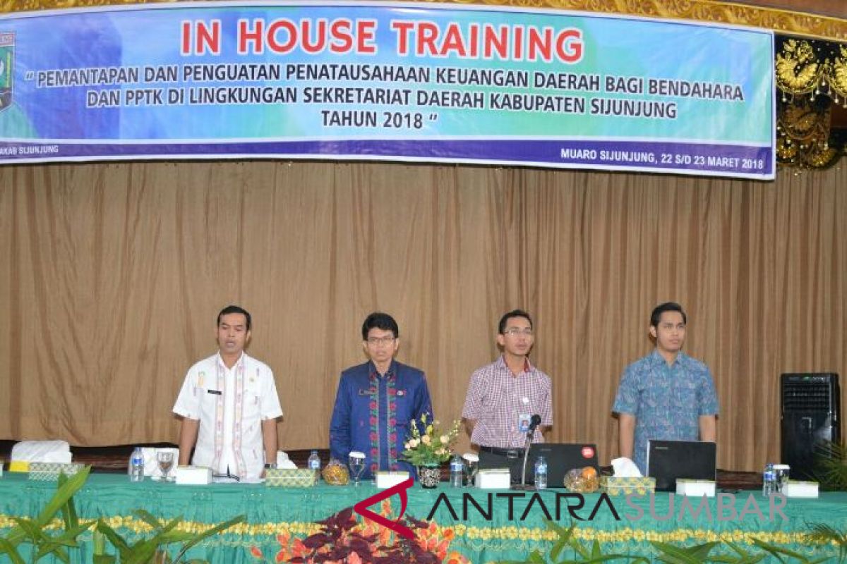 Jaga kualitas SDM, PPTK dan Bendahara ikuti In House Training