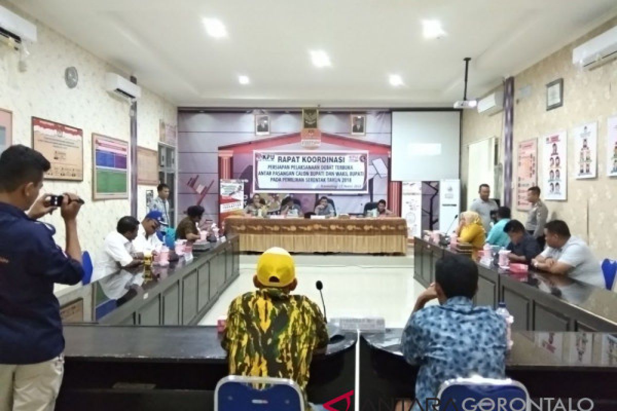 KPU Gorontalo Utara Jadwalkan Debat Terbuka Cabup/Cawabup
