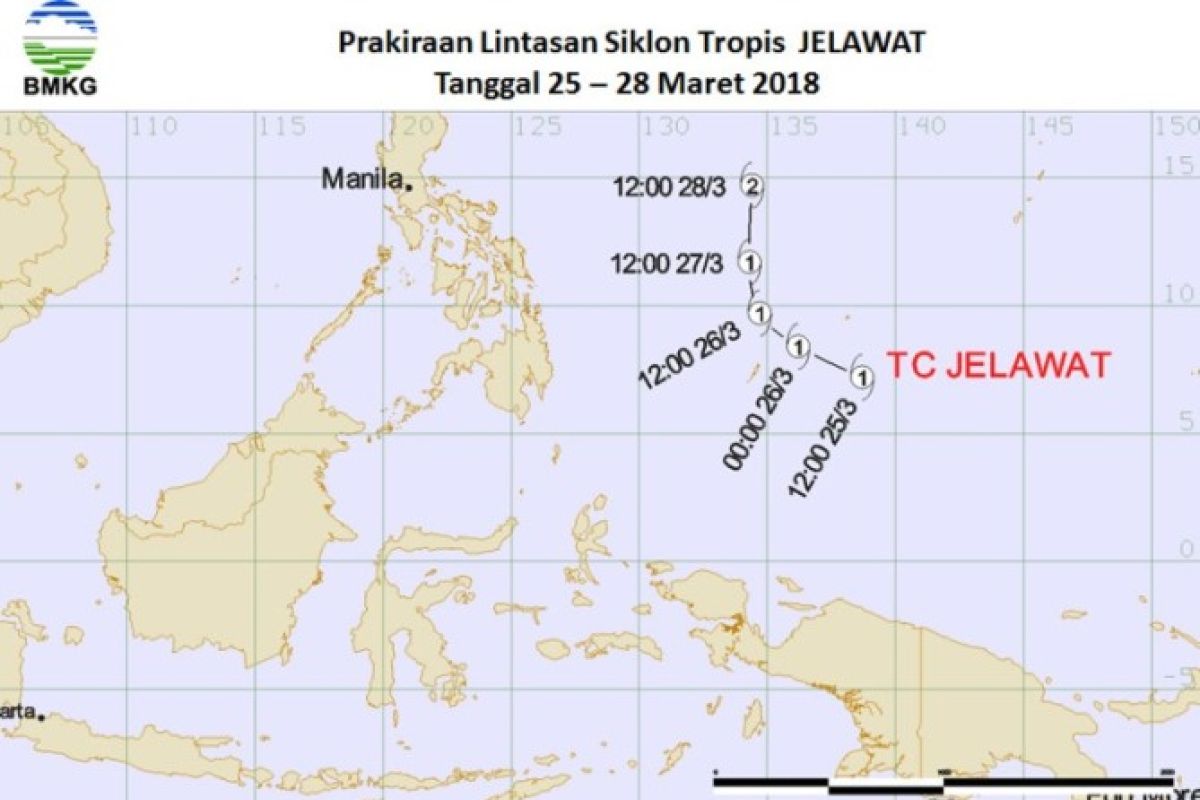 Tekanan rendah  di Samudra Pasifik Timur Filipina pengaruhi cuaca di Maluku