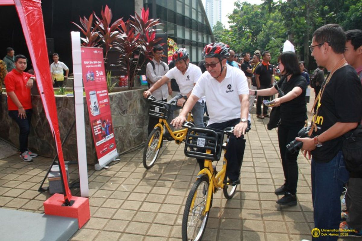 UI-Telkomsel kerja sama implementasikan bike sharing kampus