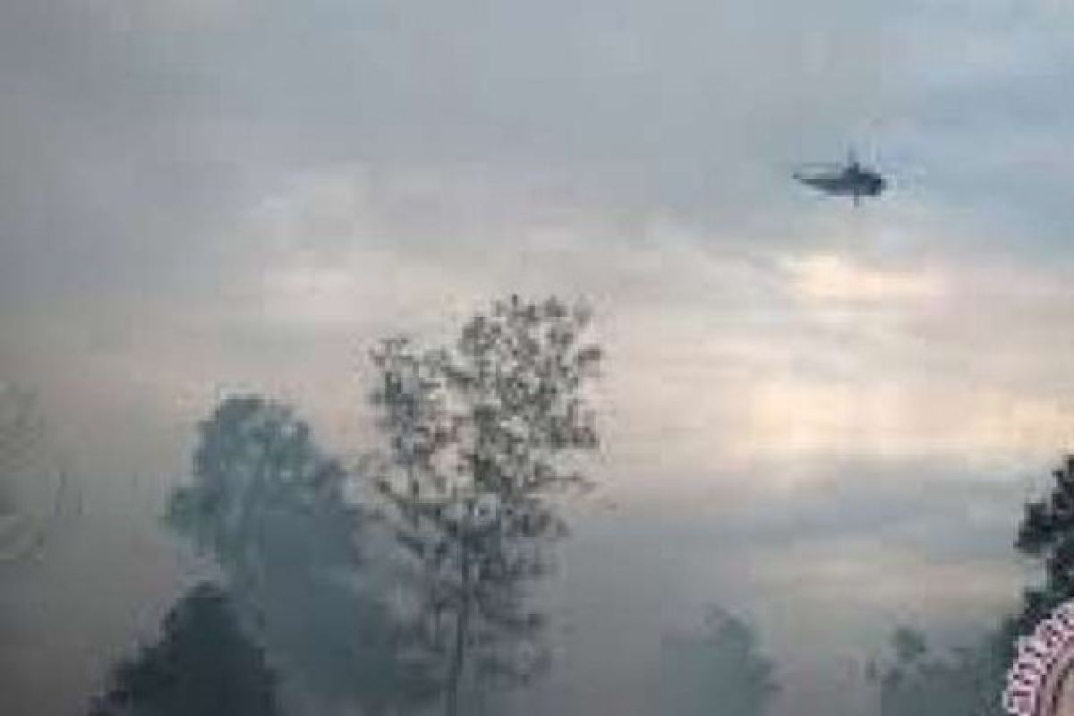  2 Helikopter Bom Air Kebakaran 100 Hektare Lahan Gambut di Dumai
