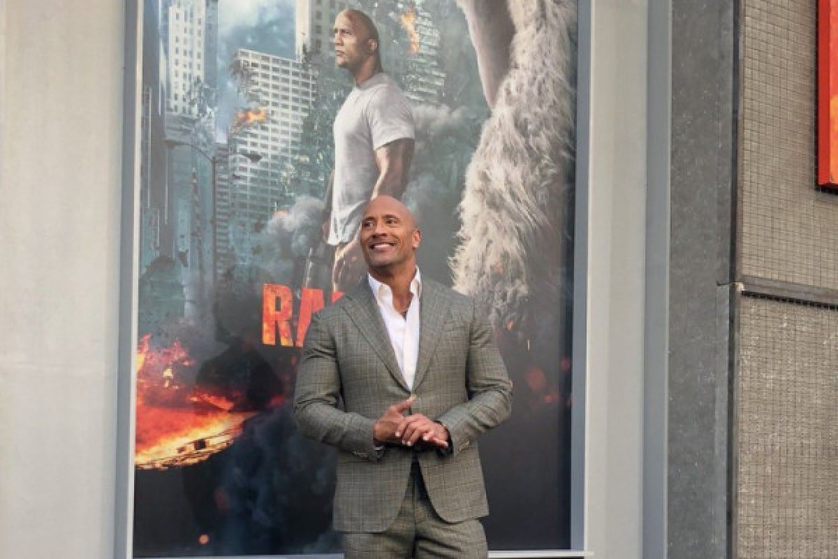 Cerita Dwayne Johnson cintai gim "Rampage" hingga perankan filmnya