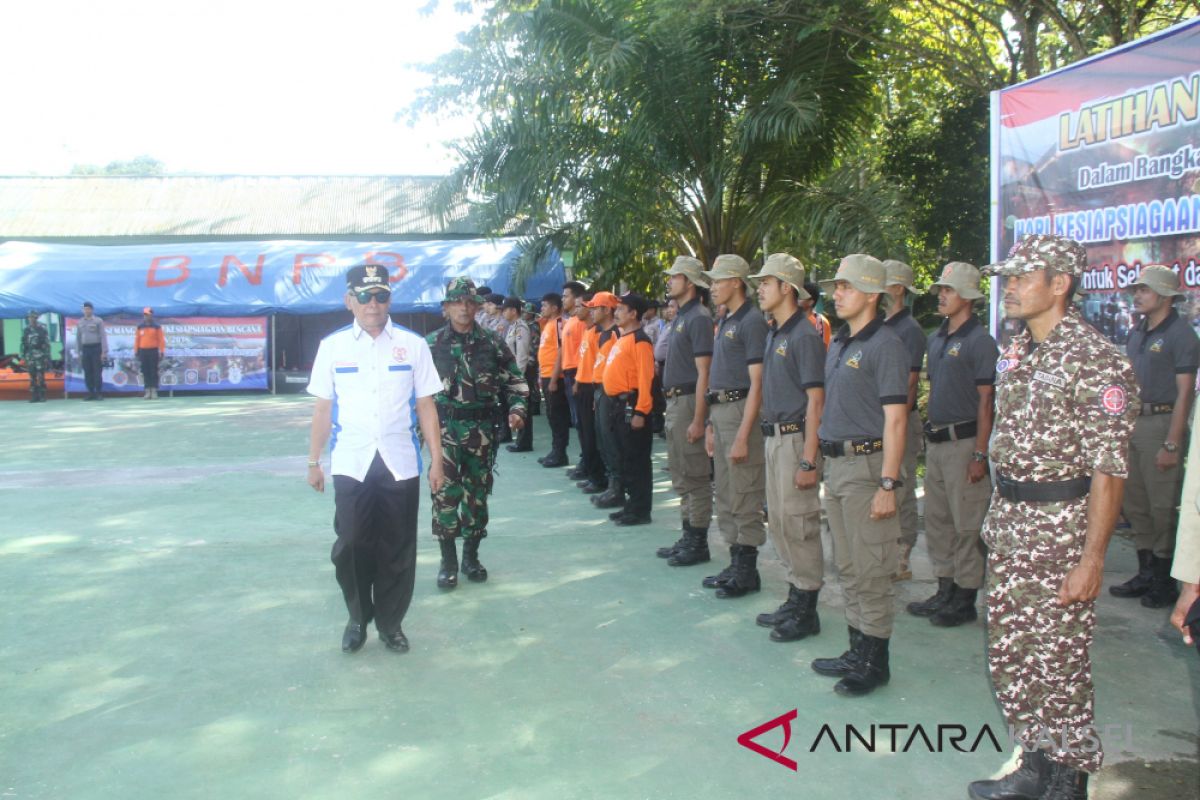 Antisipasi Karhutla, relawan HST latihan bersama penanggulangan bencana