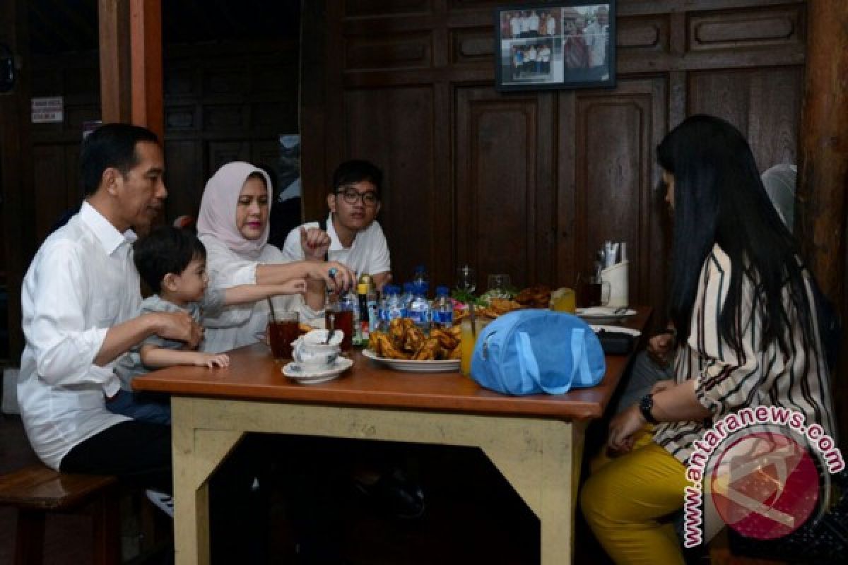 Presiden Jokowi wisata kuliner pada akhir pekan
